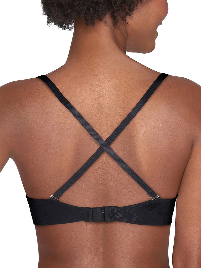 Vanity Fair Womens Ego Boost Add-a-size (+1 Cup Size) Push Up Bra, Underwire - Black Jacquard, 36A US - Image 4